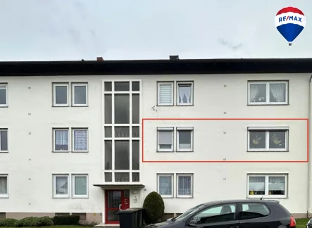 Außenansicht  - Wohnung kaufen in Bünde - - Gepflegte 3-Zimmer Wohnung mit Loggia in Bünde-Südlengern zu verkaufen! -
