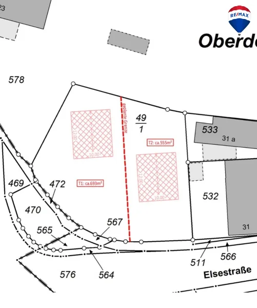 Vorläufige Skizze - Grundstück kaufen in Kirchlengern - Einzigartige Gelegenheit: Sanierungs- und Abrissobjekt auf 1.247 m² Grundstück in Kirchlengern!