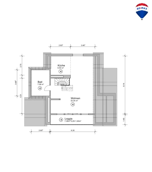 Grundriss Wohnung 4