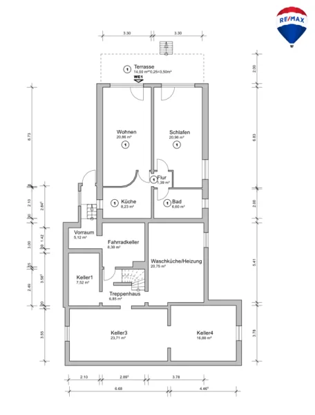 Grundriss Wohnung 1