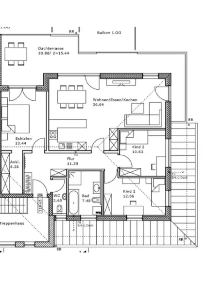 Grundriss WE 8 Penthouse