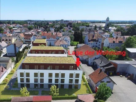 Lage der Wohnung - Wohnung mieten in Straubing - Zentral gelegene 2-Zimmer-Penthouse-Wohnung mit neuer Luxus-Bulthaup-Küche und großer Dachterrasse