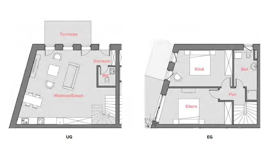 Grundrisse der Wohnung