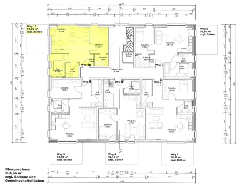 Grundriss OG, Whg. 10