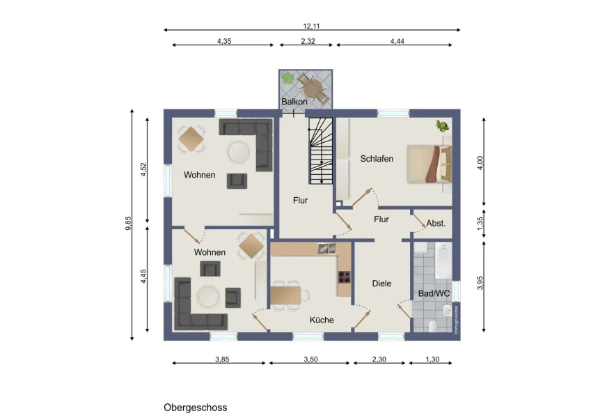 Grundriss Obergeschoss