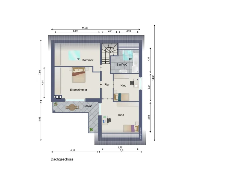 Grundriss Obergeschoss