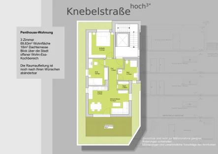  - Wohnung kaufen in Nürnberg - Loft-Wohnung, 3 Zimmer mit großer Dachterrasse - mit Ihrem Wunschgrundriss!