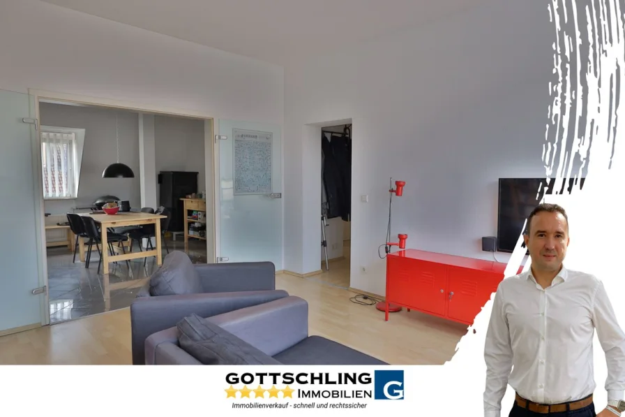 Titelbild - Wohnung kaufen in Essen - Vermietete Dachgeschoss-Wohnung mit großem Balkon - beliebte Lage in Frohnhausen