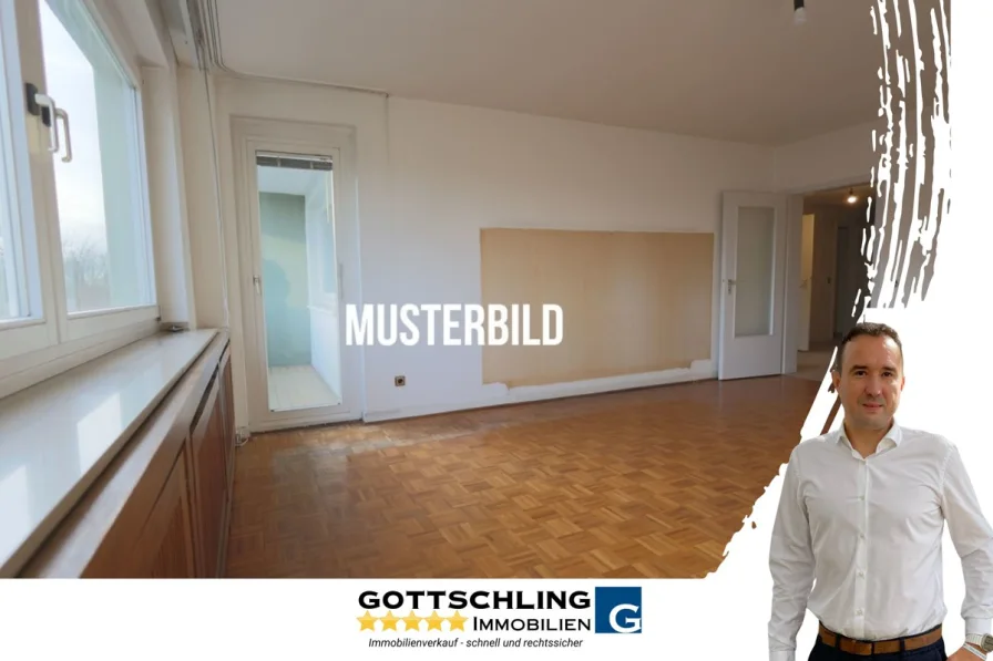 Titelbild - Wohnung kaufen in Essen - Barrierearme 3-Zimmer-Wohnung mit 2 Balkonen und Aufzug und weiter Aussicht