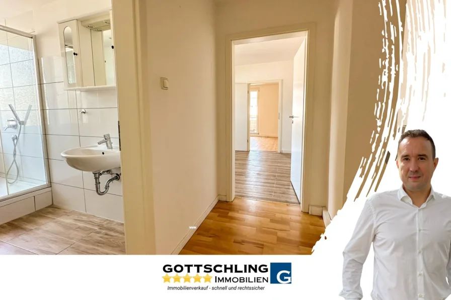 Titelbild - Wohnung mieten in Essen - Helle 2-Zimmer-Wohnung mit 2 Balkonen und EBK sofort frei