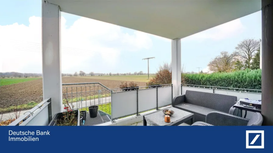 Terrasse mit Ausblick - Wohnung kaufen in Neu-Ulm - Gartenwohnung in Burlafingen mit TG und Blick ins Naturparadies