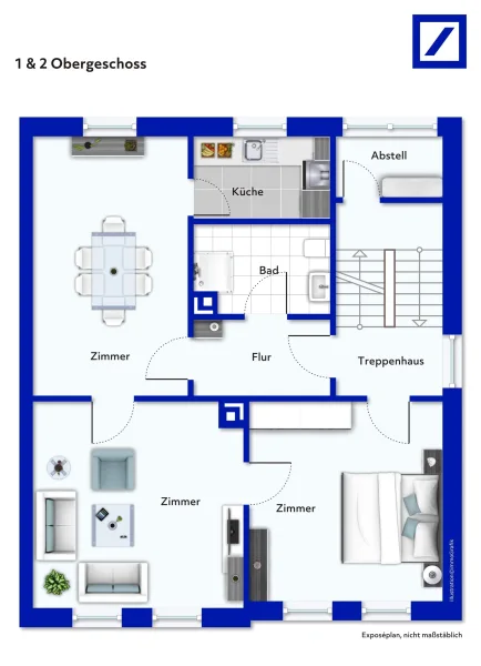 Grundriss 1&2 Obergeschoss