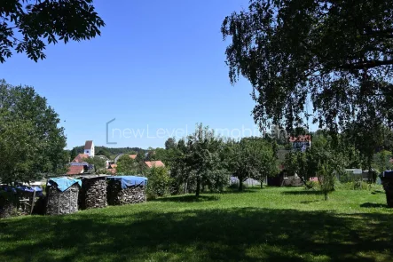 Blick aufs Dorf - Grundstück kaufen in Jettingen-Scheppach - Freihalden - Freies Grundstück für dein Haus in ruhiger Randlage in Freihalden!