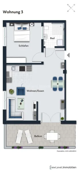 Grundriss Wohnung 3