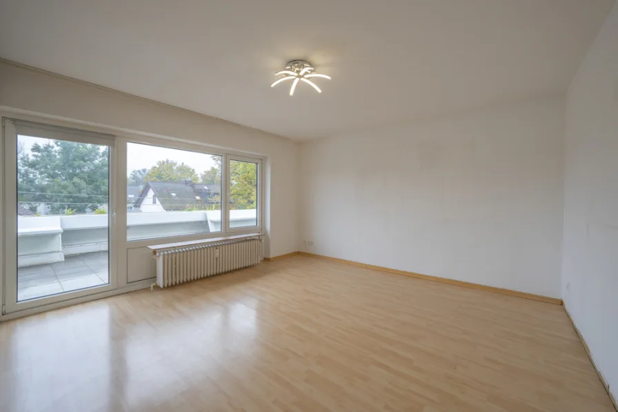 Wohnraum - Wohnung kaufen in Gröbenzell - Sopart Immobilien - Helle 1-Zimmer-Wohnung mit großer Dachterrasse - Selbstbezug oder Kapitalanlage