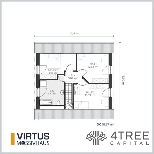 EFH Virtus V140 Grundriss DG