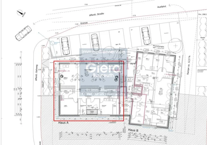 Grundriss Bürofläche EH1