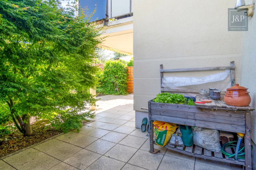 Terrasse vorm Schlafzimmer 