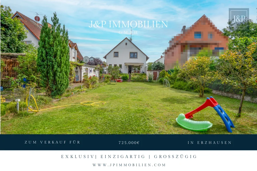 Titelbild - Haus kaufen in Erzhausen - Einfamilienhaus mit großem Garten (Baugrundstück) in Bestlage von Erzhausen!