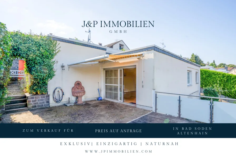 Titelbild Vorlage (76) - Haus kaufen in Bad Soden am Taunus / Altenhain - Haus im Bungalowstiel + ausgebautes Untergeschoss in idyllischer Landschaft mit Panoramaterrasse