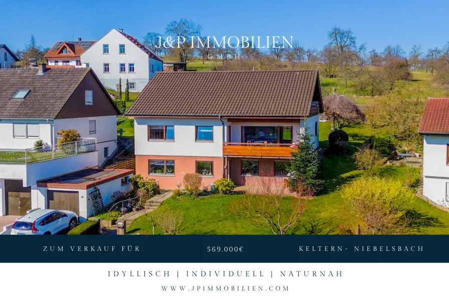 Titelbild  - Haus kaufen in Keltern - Idyllisches Einfamilienhaus in begehrter Lage mit großem Garten und unverbaubarem Naturblick