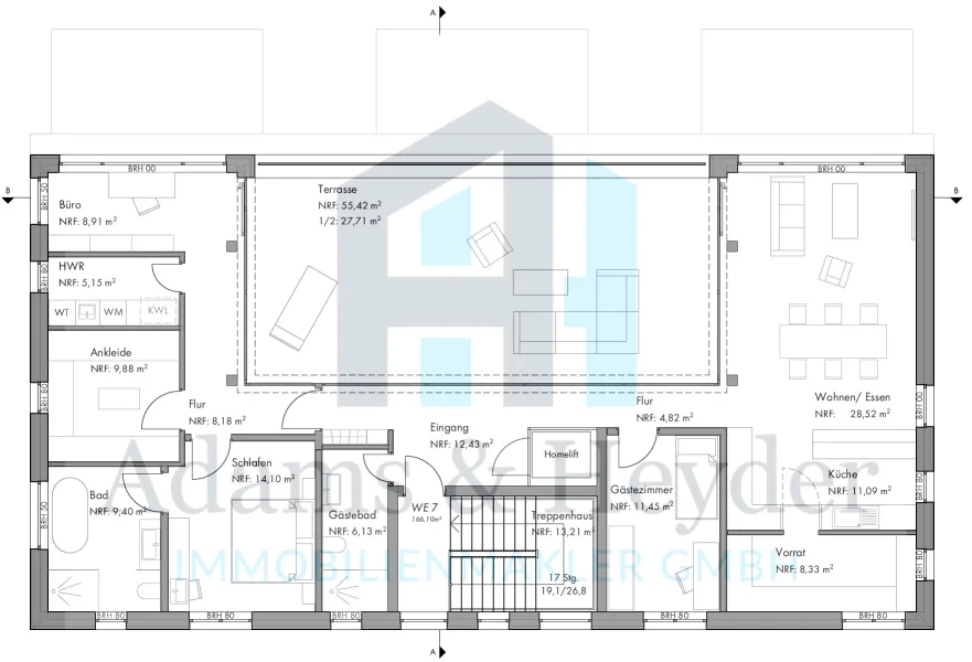 Grundriss Penthouse