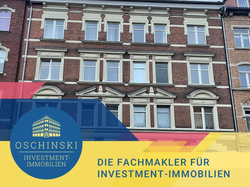 Titelbild für Portale - Haus kaufen in Erfurt - +++ D3211 TOP Mehrfamilienhaus + Erfurt-Zentrum + 10 WE + Faktor (IST) 17,5 + ca. 1.600€/m² + stilvolle Klinkerfassade  +++