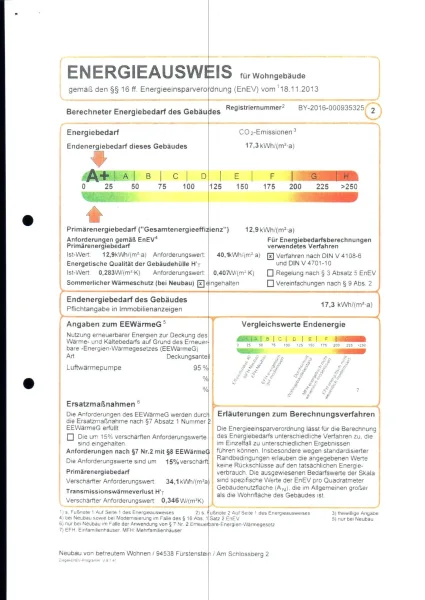 Energieausweis 2. Seite