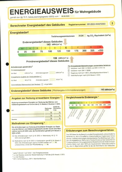 Energieausweis 2. Seite