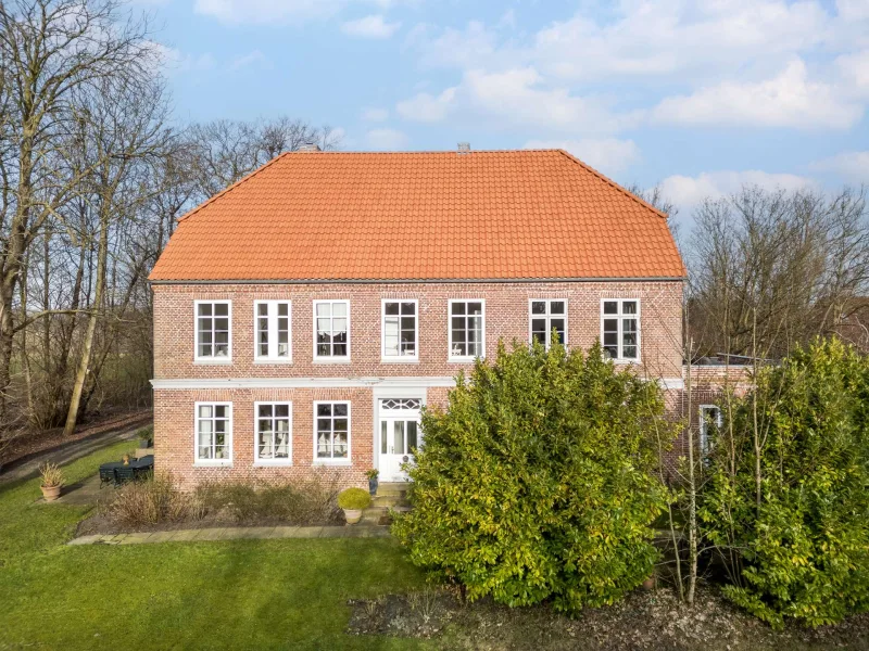 Aussenansicht - Haus kaufen in Garding - Die Hahneburg | Großzügiges Gutshaus auf Eiderstedt