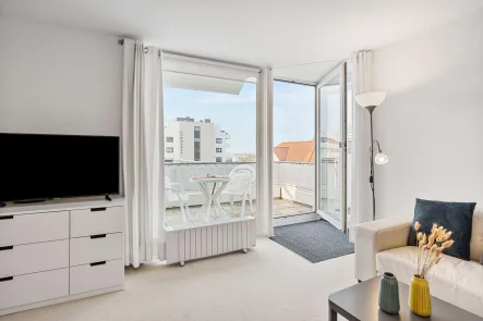 Blick auf den Balkon - Wohnung kaufen in Sankt Peter-Ording - Ferienwohnung mit Meerblick | Blanker-Hans-Weg