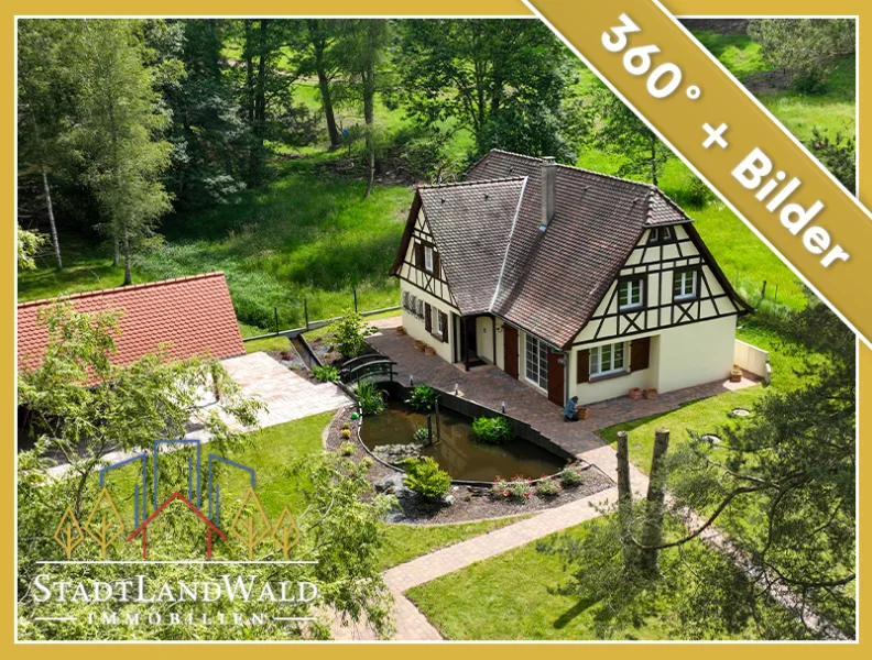 Titelbild - Haus kaufen in Dambach - Exclusive Living in Alsace – Romantic Half-Timbered House by the Forest