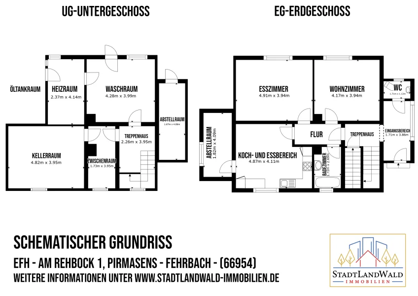 EG-UG - Schematischer Grundriss