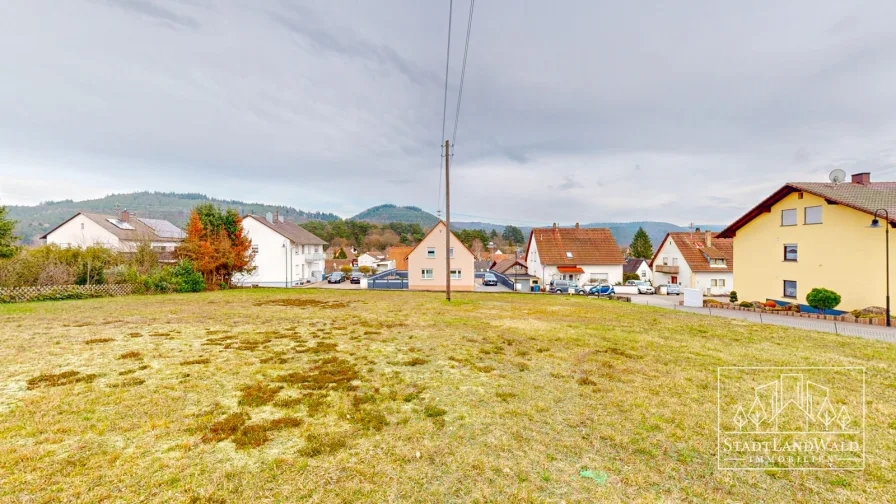 Blick vom Bauplatz Richtung Osten