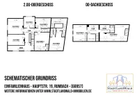 Schematischer Grundriss - Rumbach - Hptstr - 2.OG u. DG