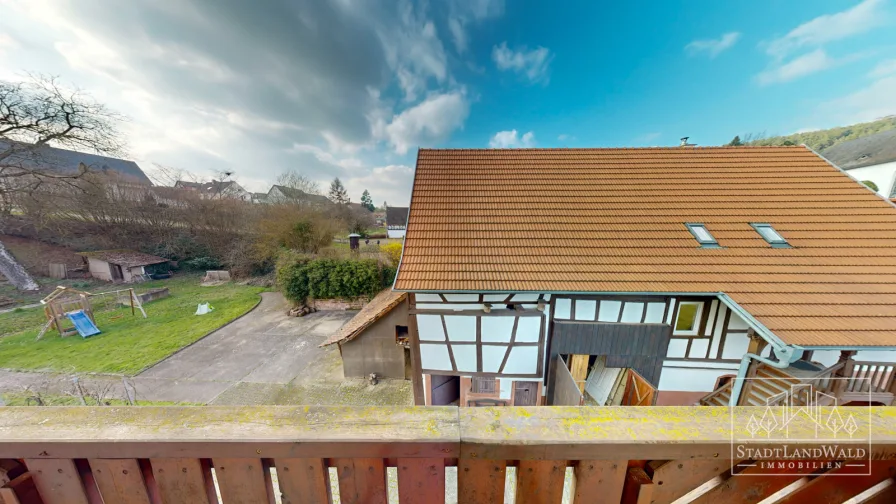 Haupthaus - Blick vom Balkon 