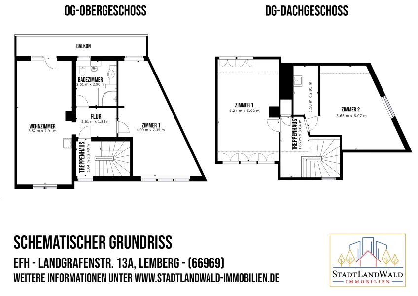 Schematischer Grundriss - OG-DG