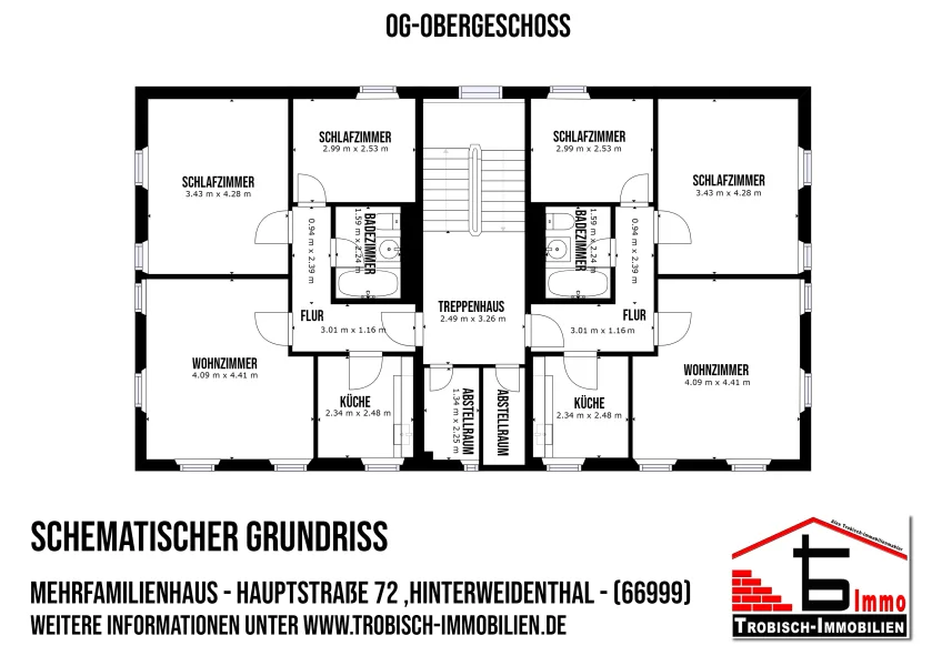 Schematischer Grundriss  - OG