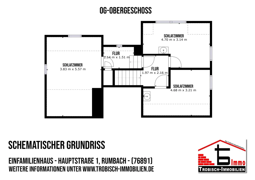 Schematischer Grundriss - Rumbach - Hauptstraße 1 - OG