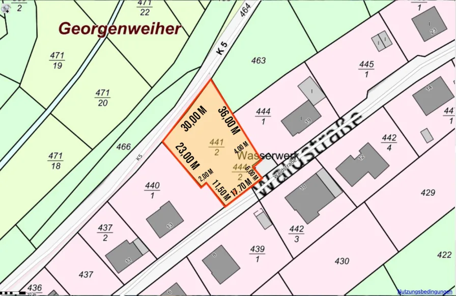 Lageplan-Eppenbrunn_441-1_SW-Abmessung