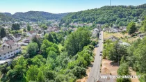 Blick auf die Bauplätze und Umgebung