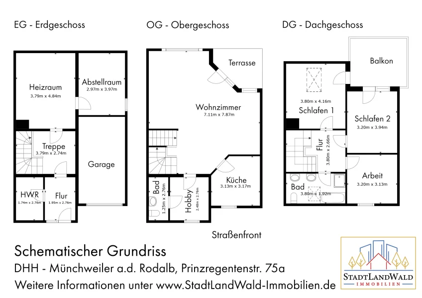 Schematischer Grundriss_DHH Münchweiler, Prinzregentenstr. 75a