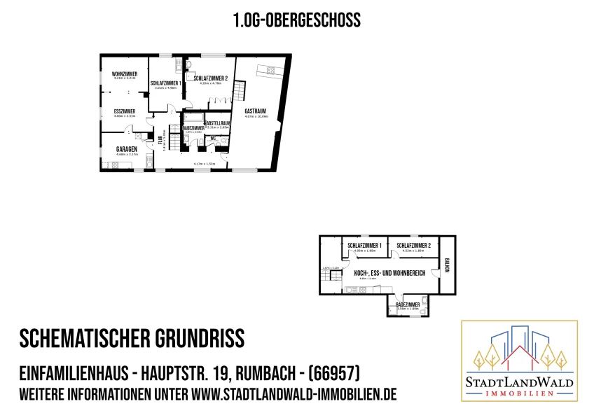 Schematischer Grundriss - Rumbach - Hptstr - 1.OG