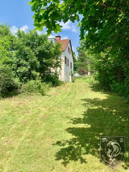 Garten Blick zum Haus