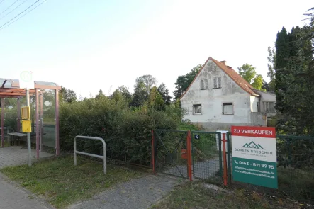 Straßenansicht Hauptstraße 4 - Haus kaufen in Lindendorf - Gut gelegenes großes Grundstück, bebaut mit einem Einfamilienhaus, Abrissobjekt  und 5 Nebengebäuden