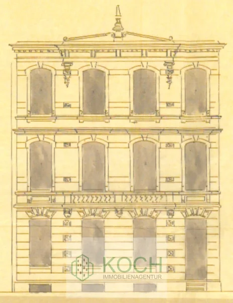 Ansicht_Plan - Haus kaufen in Bremerhaven - Attraktives Jugendstil-Dreifamilienhaus im grünen Herzen von Brhv.-Lehe mit Potential