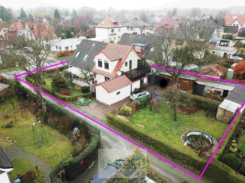 Luftansicht - Haus kaufen in Geestland / Langen - Kapitalanlage in toller Lage von Geestland-Langen (Zweifamilienhaus)