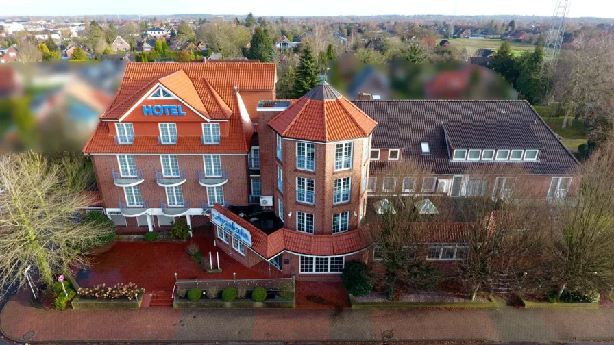 Luftaufnahme - Gastgewerbe/Hotel kaufen in Wiesmoor - City-Hotel in Wiesmoor / Ostfriesland (Mischgebiet)