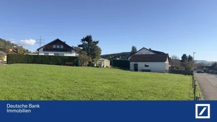 Blick von N - Doppelgarage - Grundstück kaufen in Rottweil - DBI - RALF PAVALETZ - Wunderschönes Baugrundstück mit Doppelgarage - Rottweil-Neufra ca. 550 m²