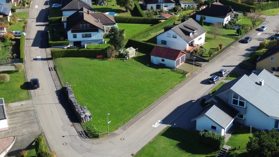 Vogelperspektive Westen - Grundstück kaufen in Rottweil - DBI - RALF PAVALETZ - Wunderschön gelegenes Baugrundstück in Rottweil-Neufra mit ca. 550 m²